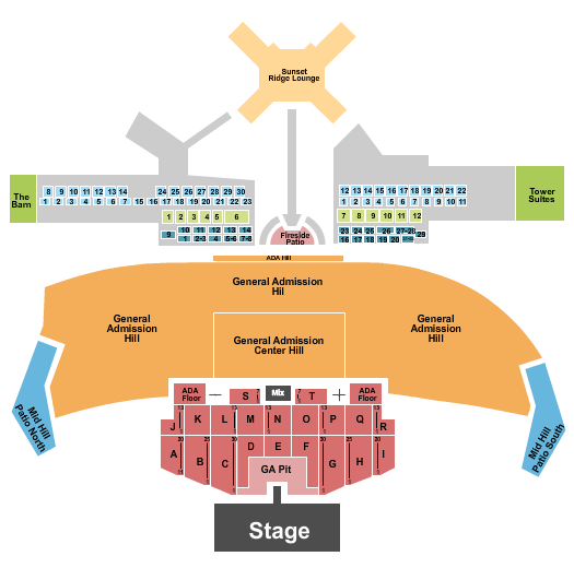 Thunder Ridge Nature Arena Kane Brown Seating Chart